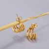 Pendientes de Aro Triple de Acero Inoxidable para Mujer - Imagen 6