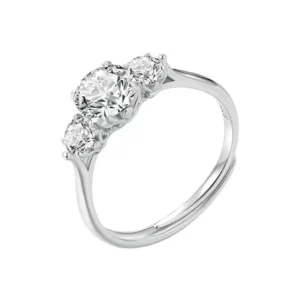 Anillo de Compromiso Moissanita 1.6 CTTW Plata 925 - Charlottes House Joyería El Salvador