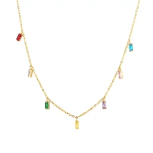 Collar con Dije de Piedra de Circón - Charlottes House Joyeria El Salvador