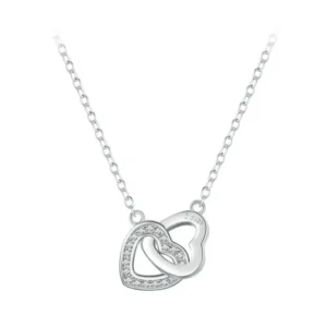 Collar “Dos Corazones, Un Latido” de Plata de Ley 925 - Charlottes House Joyeria El Salvador